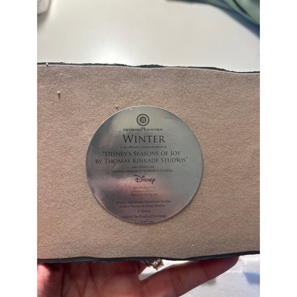 Disney Season Of Joy WINTER Thomas Kinkade Hanging Plaque - Picture 2 of 3